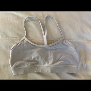 White Lululemon flow Y bra
